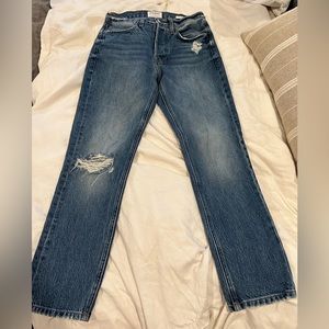 FRAME Le Pegged ankle straight jean size 24